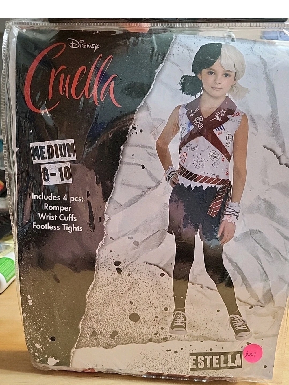 Disney Cruella Estella Costume Child Large 12-14 #4026